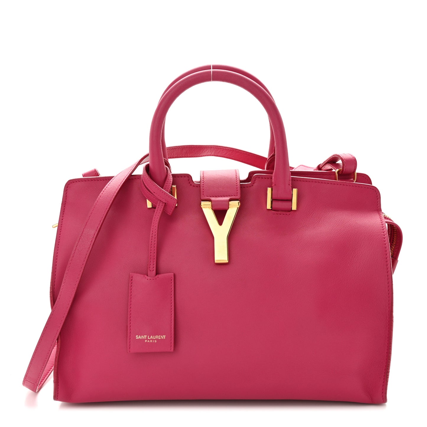 Calfskin Small Classic Y Cabas Fuchsia