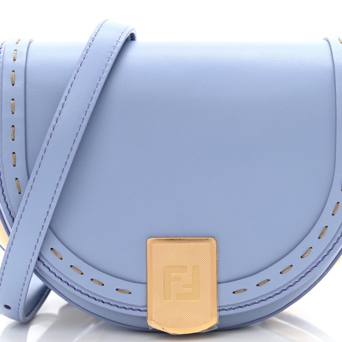 Vitello King Plexiglass Moonlight Shoulder Bag Azzurro Sky