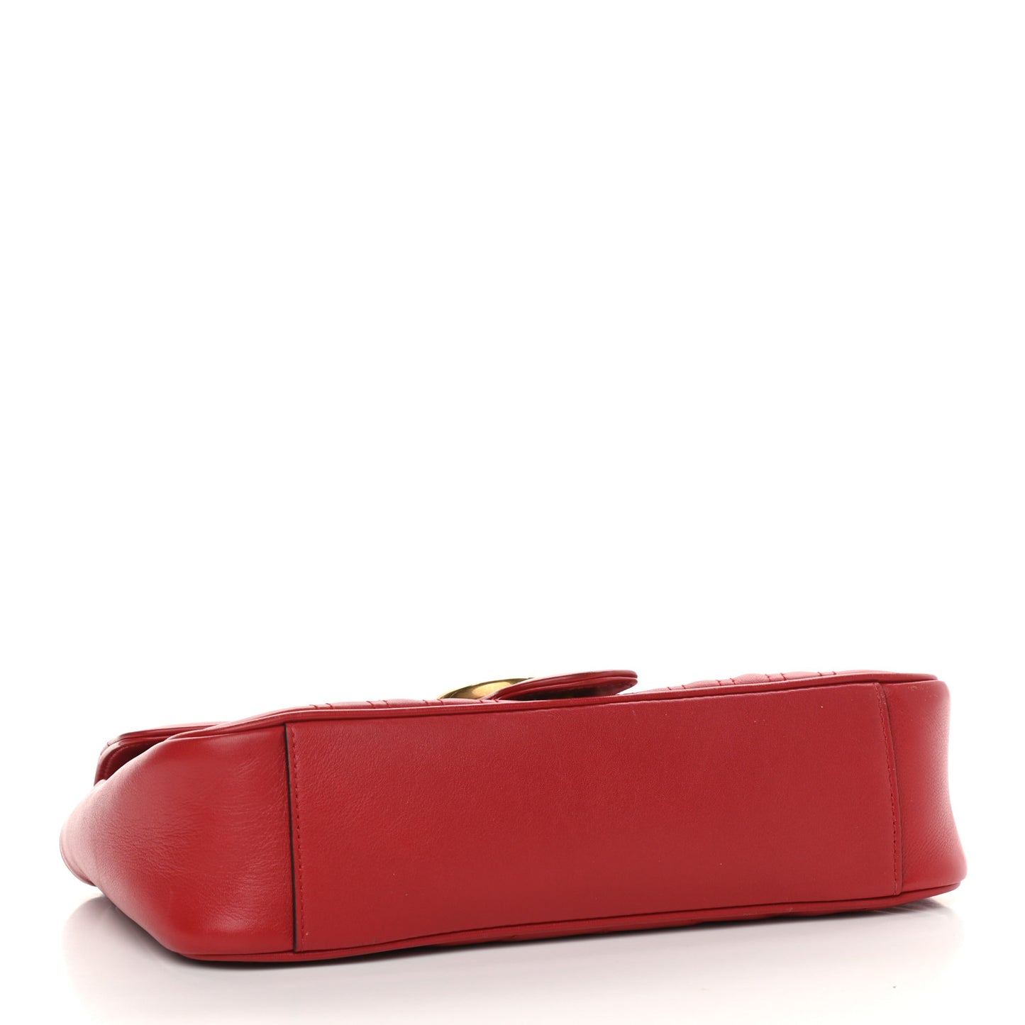 Calfskin Matelasse Small GG Marmont Shoulder Bag Hibiscus Red