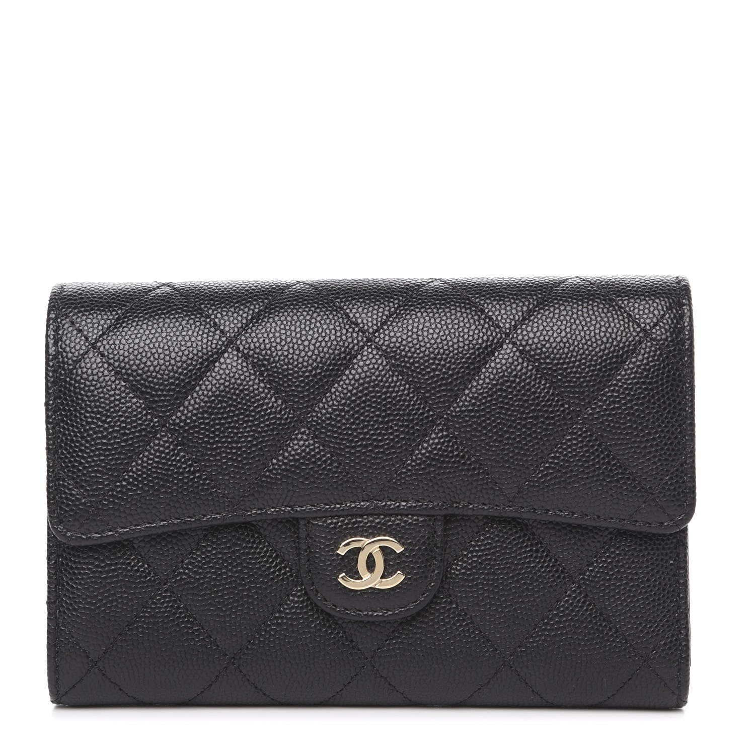 Chanel Caviar Quilted Small Flap Wallet Black 1 of 10