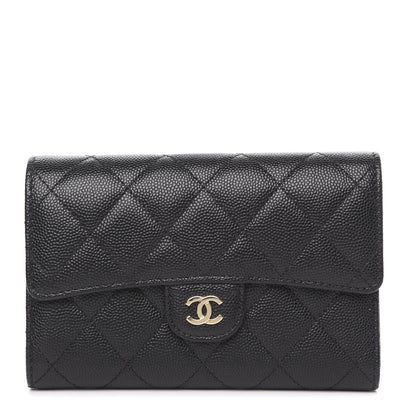 Chanel Caviar Quilted Small Flap Wallet Black 1 of 10