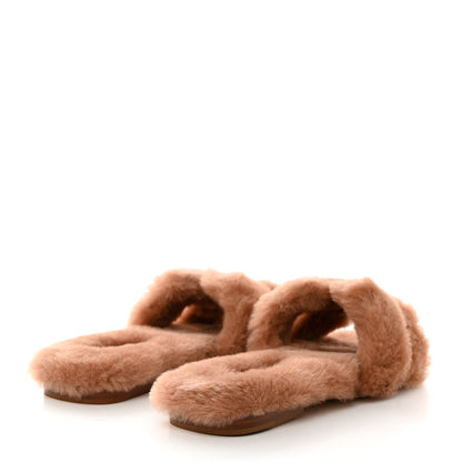 Hermes Woolskin Oran Sandals 35.5 Naturel 4 of 8