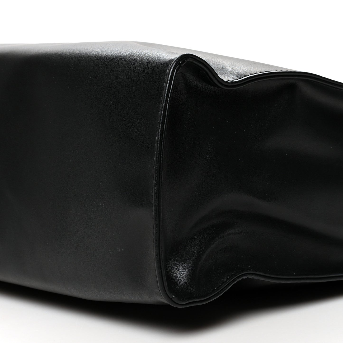 Vegan Leather Medium Shopping Bag Black