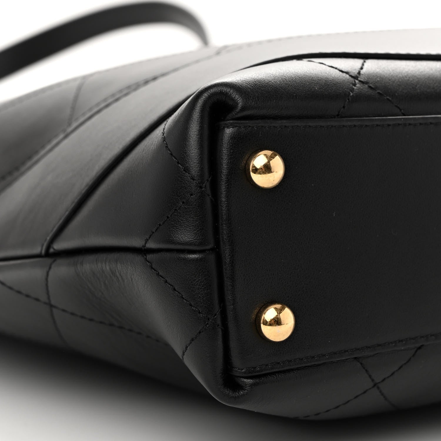 Chanel Calfskin Stitched CC Shopper Tote Black 9 of 12