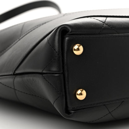 Chanel Calfskin Stitched CC Shopper Tote Black 9 of 12