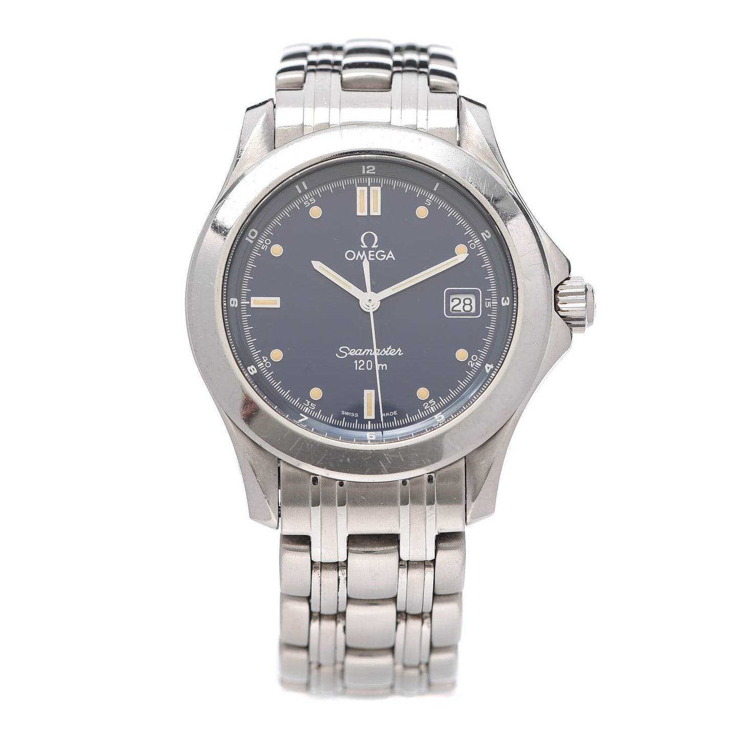 Stainless Steel 36mm Seamaster Quartz Watch Blue 2511.80
