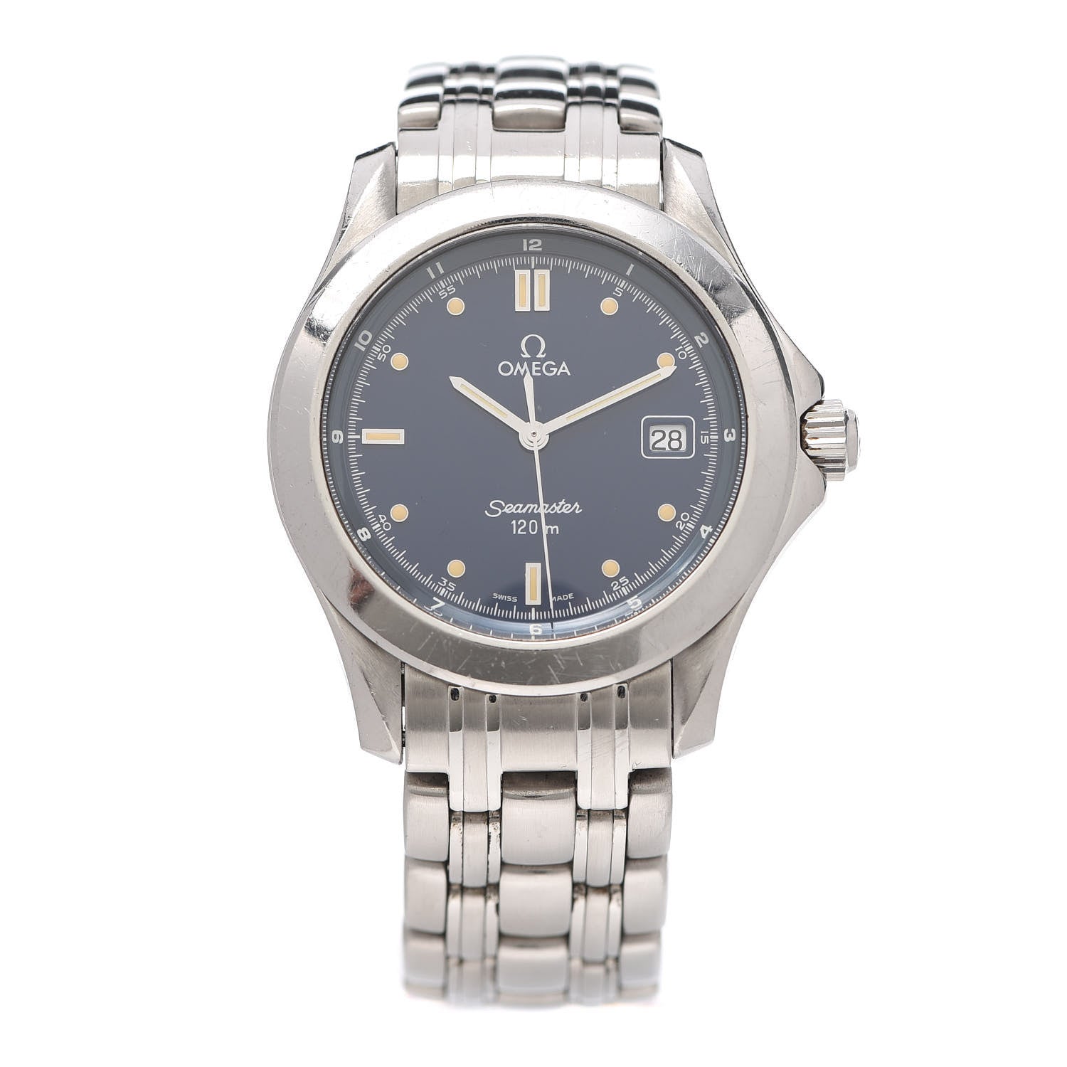 Omega Stainless Steel 36mm Seamaster Quartz Watch Blue 2511.80 1 of 5