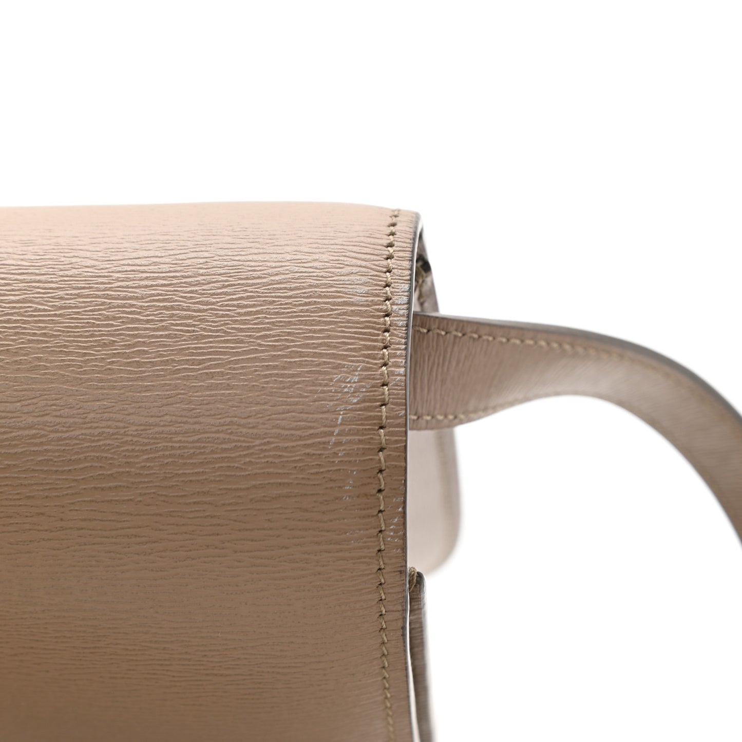 Liege Calfskin Medium Classic Box Flap Bag Taupe