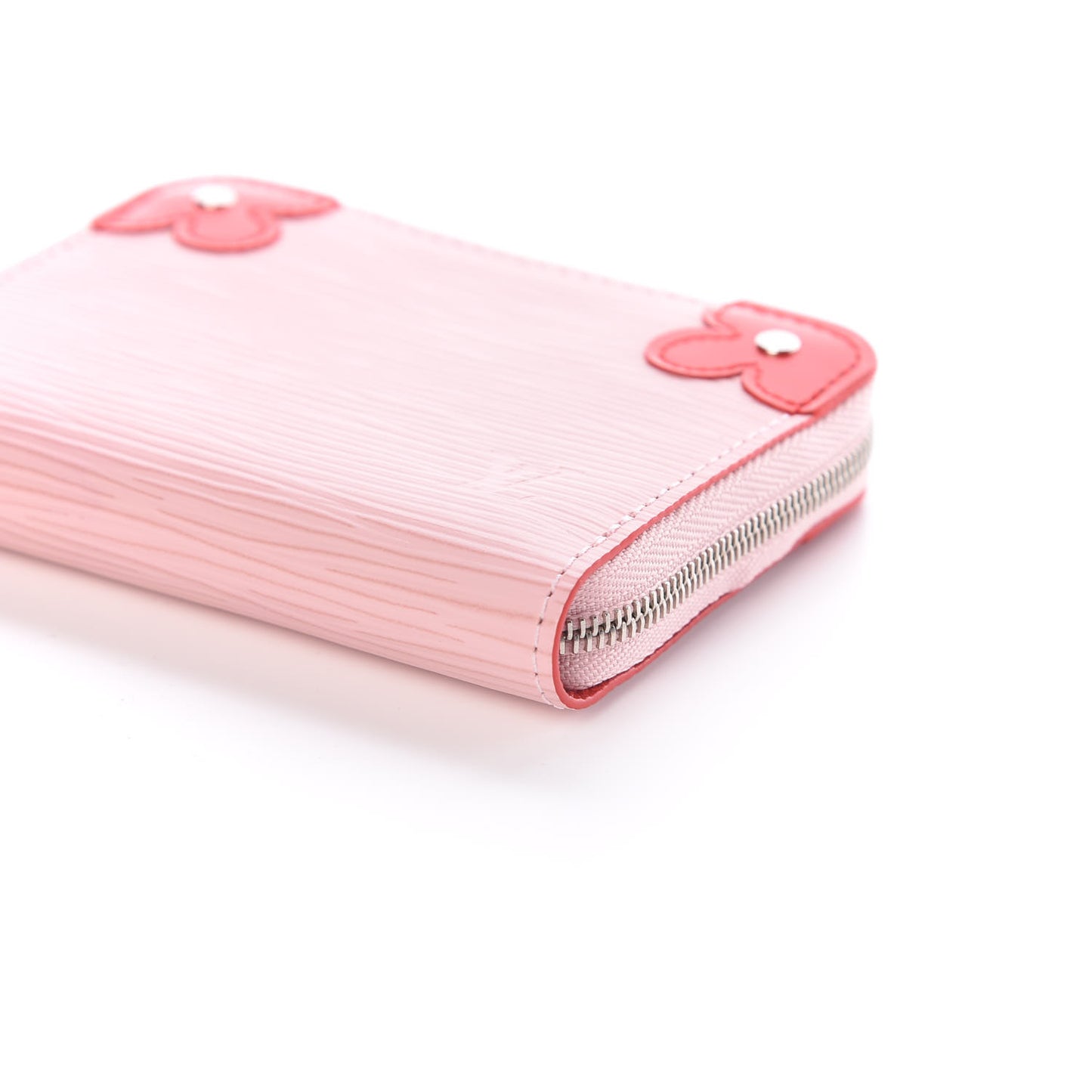Epi Blooming Corners Zippy Coin Purse Rose Ballerine Coquelicot
