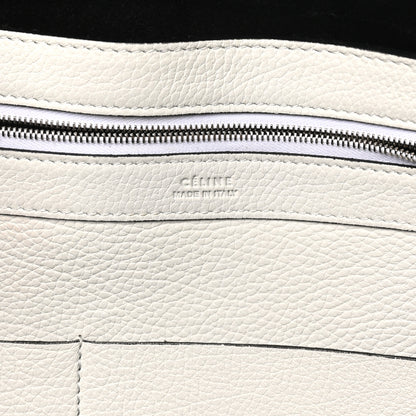 Celine Grained Calfskin Medium Horizontal Cabas Phantom White 6 of 9