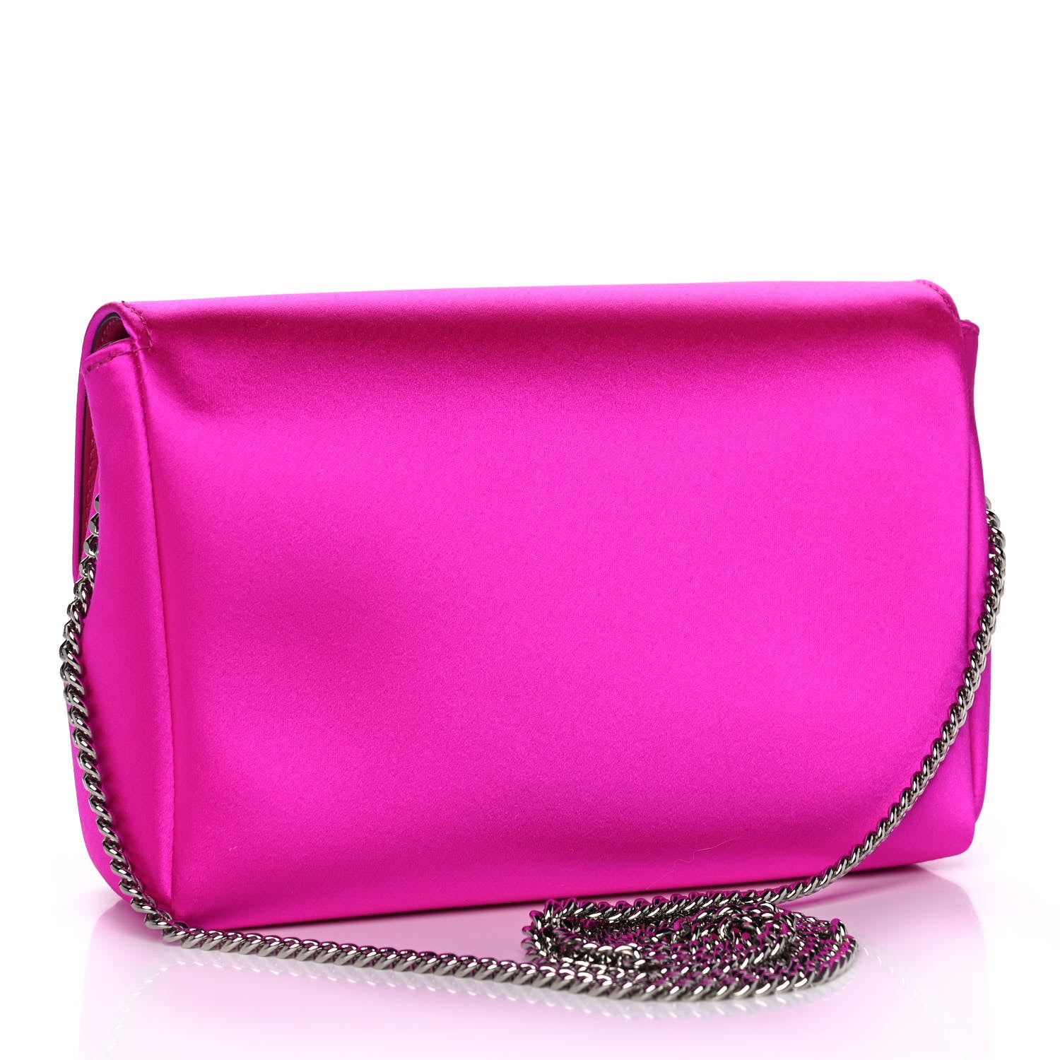 Jimmy Choo Satin Crystal Embellished Madeline Clutch Fuchsia 2 of 10