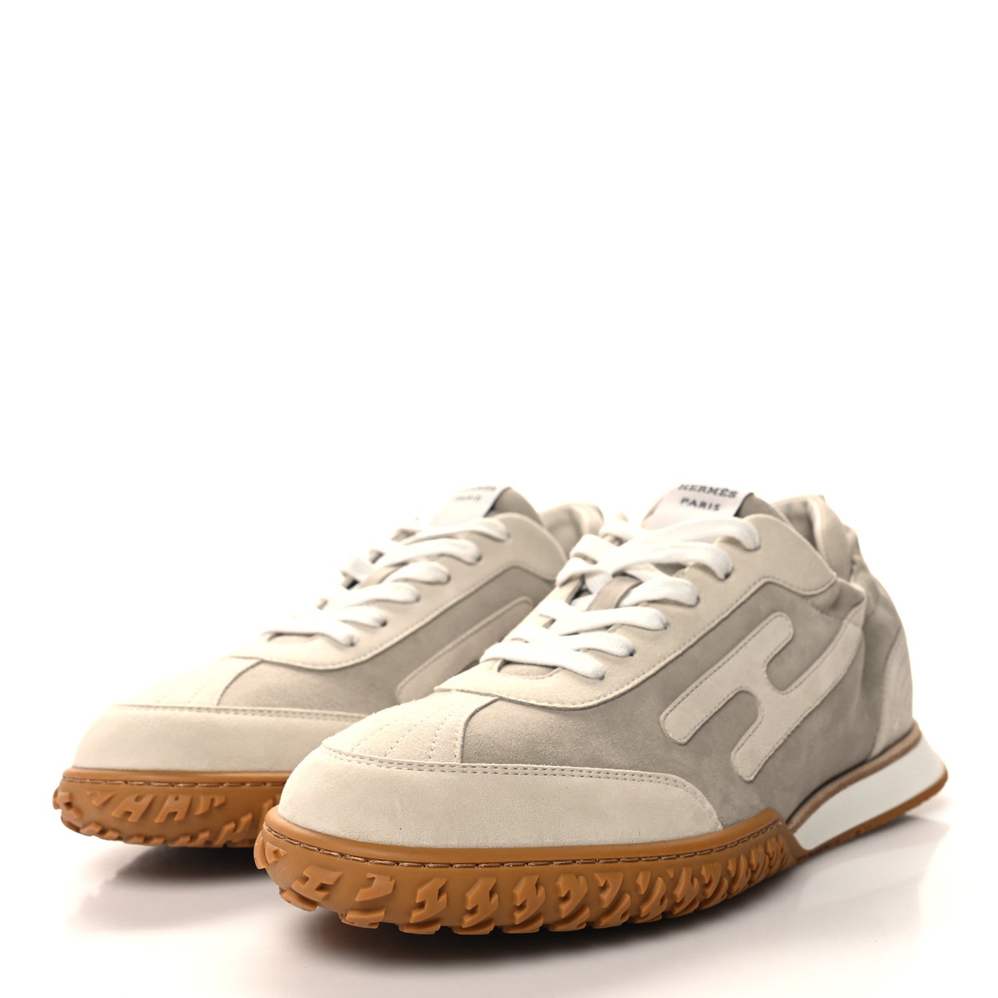Suede Goatskin Mens Jet Sneakers 42.5 Beige Esquisse Glaise