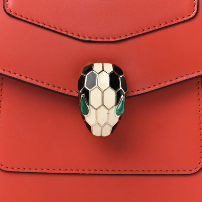 Bulgari Calfskin Serpenti Forever Top Handle Reef Coral 9 of 12