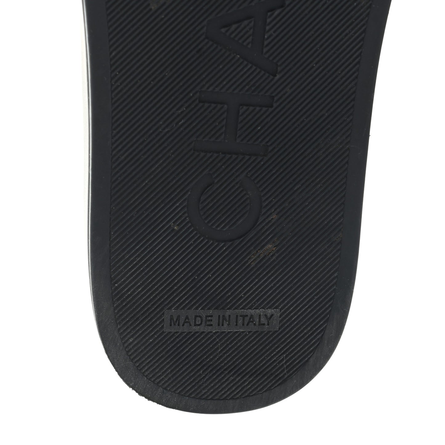 Satin Canvas Chain Slides Sandals Flats 35 Marine
