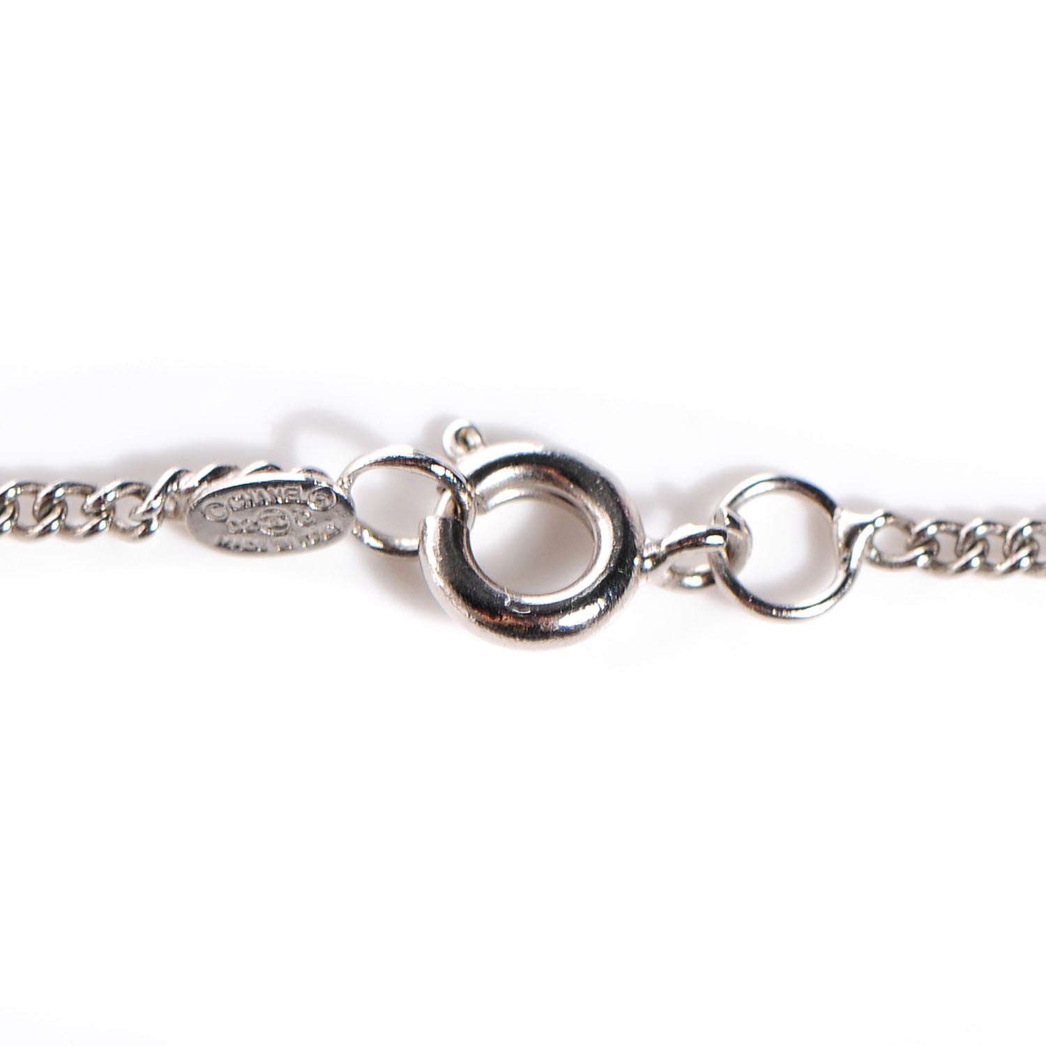 Chanel Enamel CC Necklace White 4 of 4