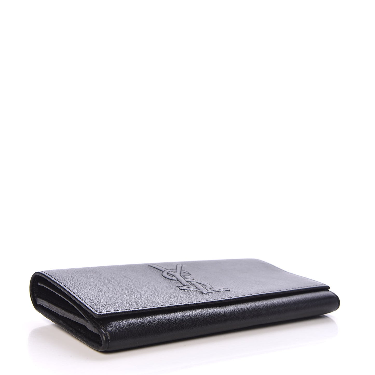 Goatskin Monogram Classic Flap Wallet Black