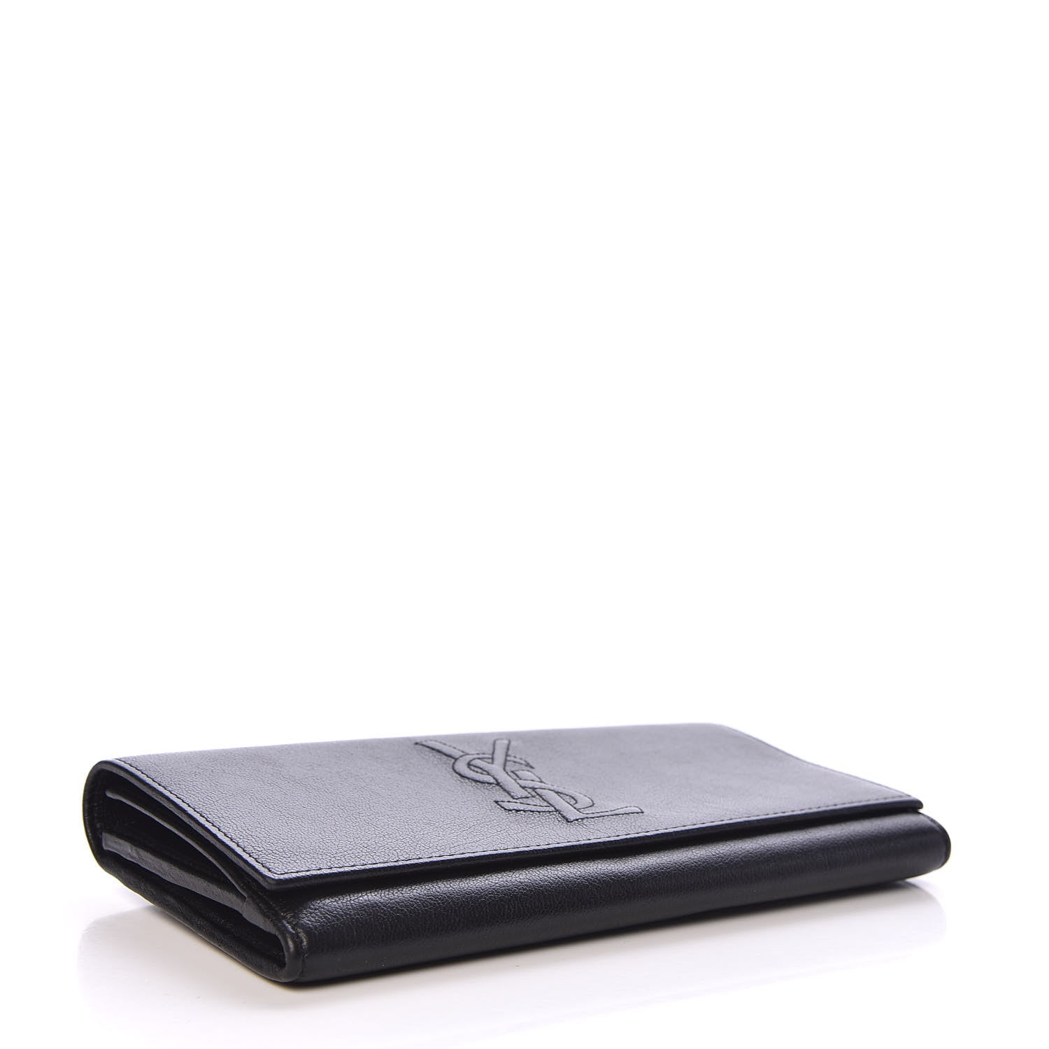 Saint Laurent Goatskin Monogram Classic Flap Wallet Black 4 of 6