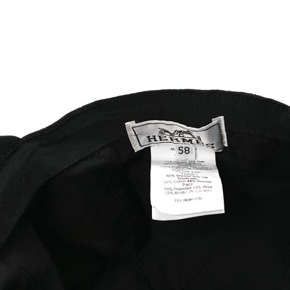 Hermes Cotton Davis H Sellier Cap 58 Black 8 of 11