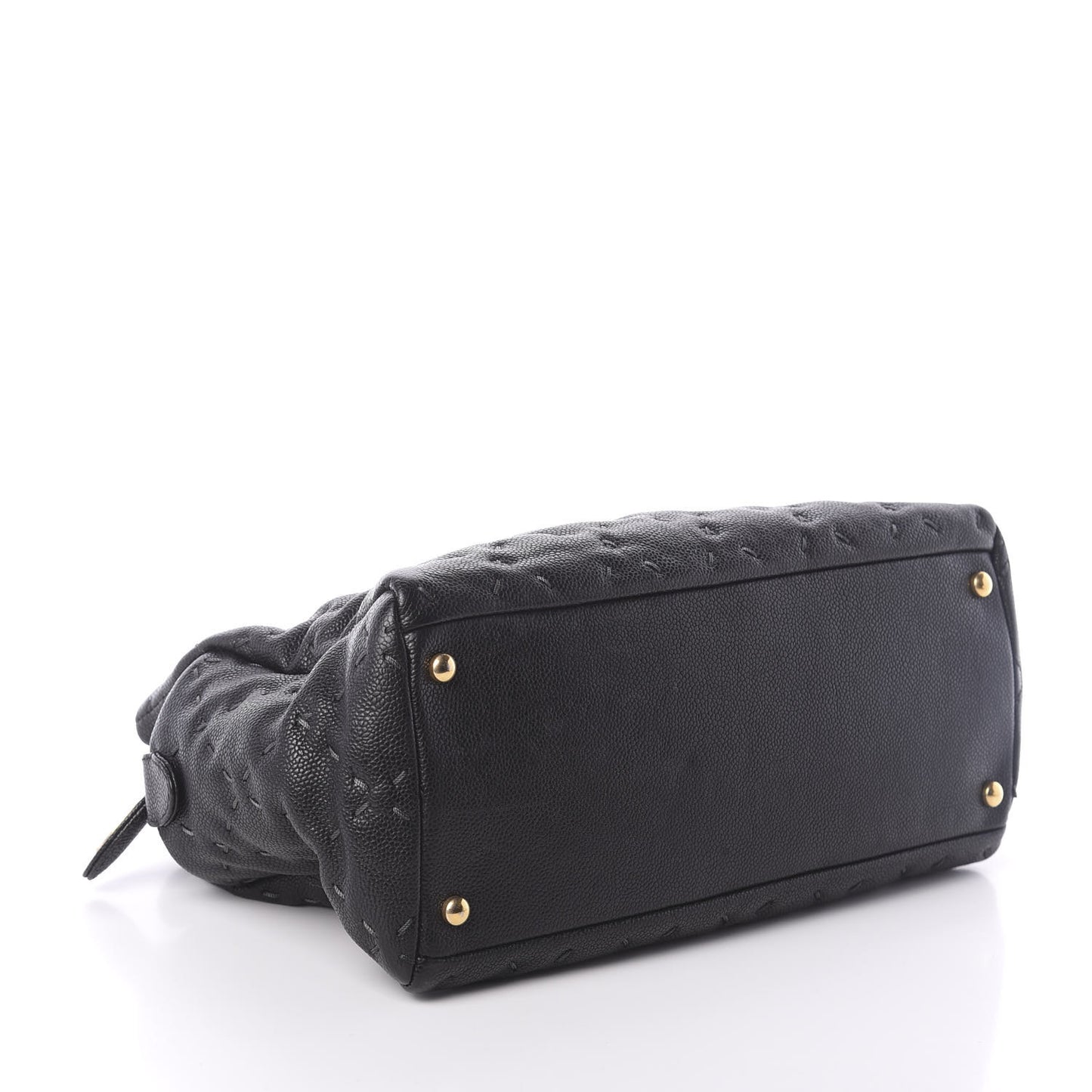 Caviar Stitched Tote Black