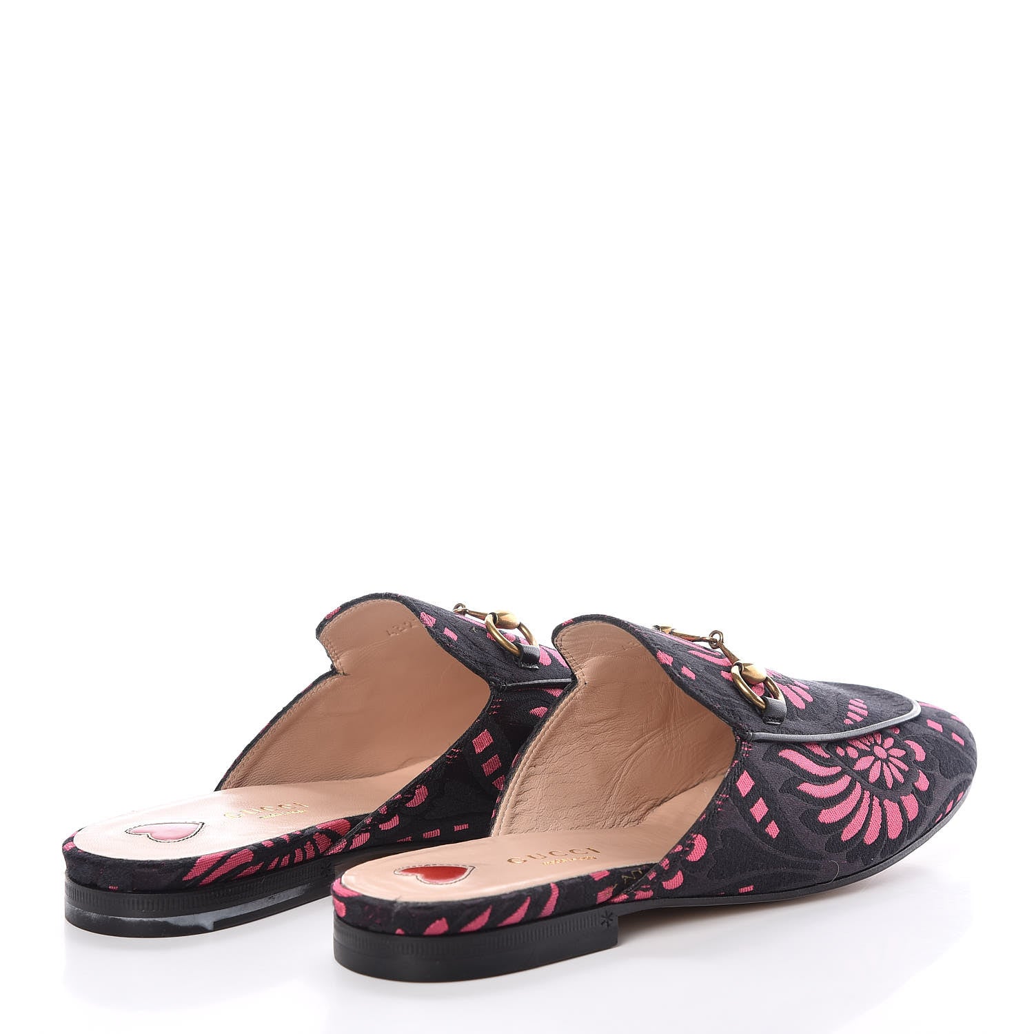 Gucci Jacquard Floral Womens Princetown Slippers 36 Pink 4 of 8
