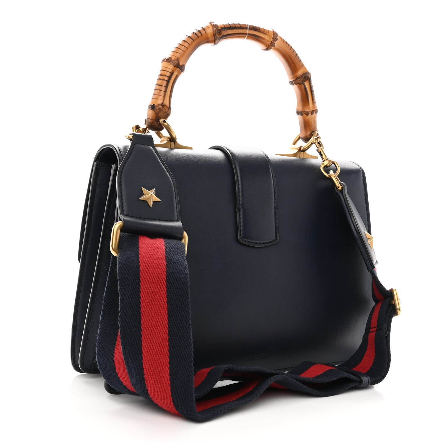 Gucci Moon Calfskin Bamboo Web Medium Dionysus Top Handle Bag Blue Emerald Hibiscus Red 3 of 14