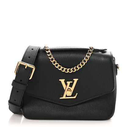 Louis Vuitton Grained Calfskin Lockme Oxford Black 1 of 10
