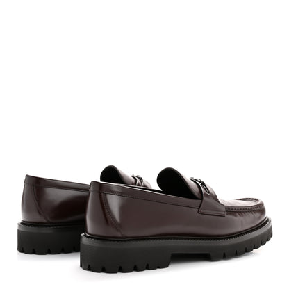 Louis Vuitton Damier Calfskin Embossed Mens Major Loafers 10 Brown 5 of 9