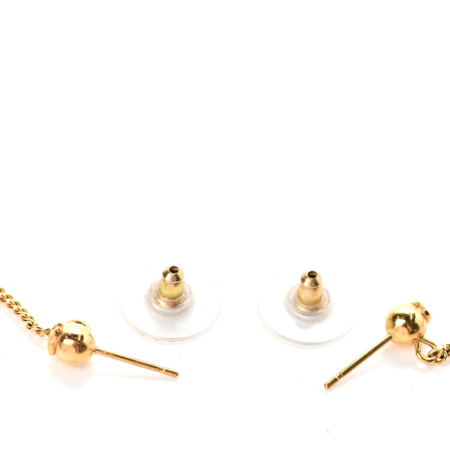 CC Drop Earrings Matte Gold
