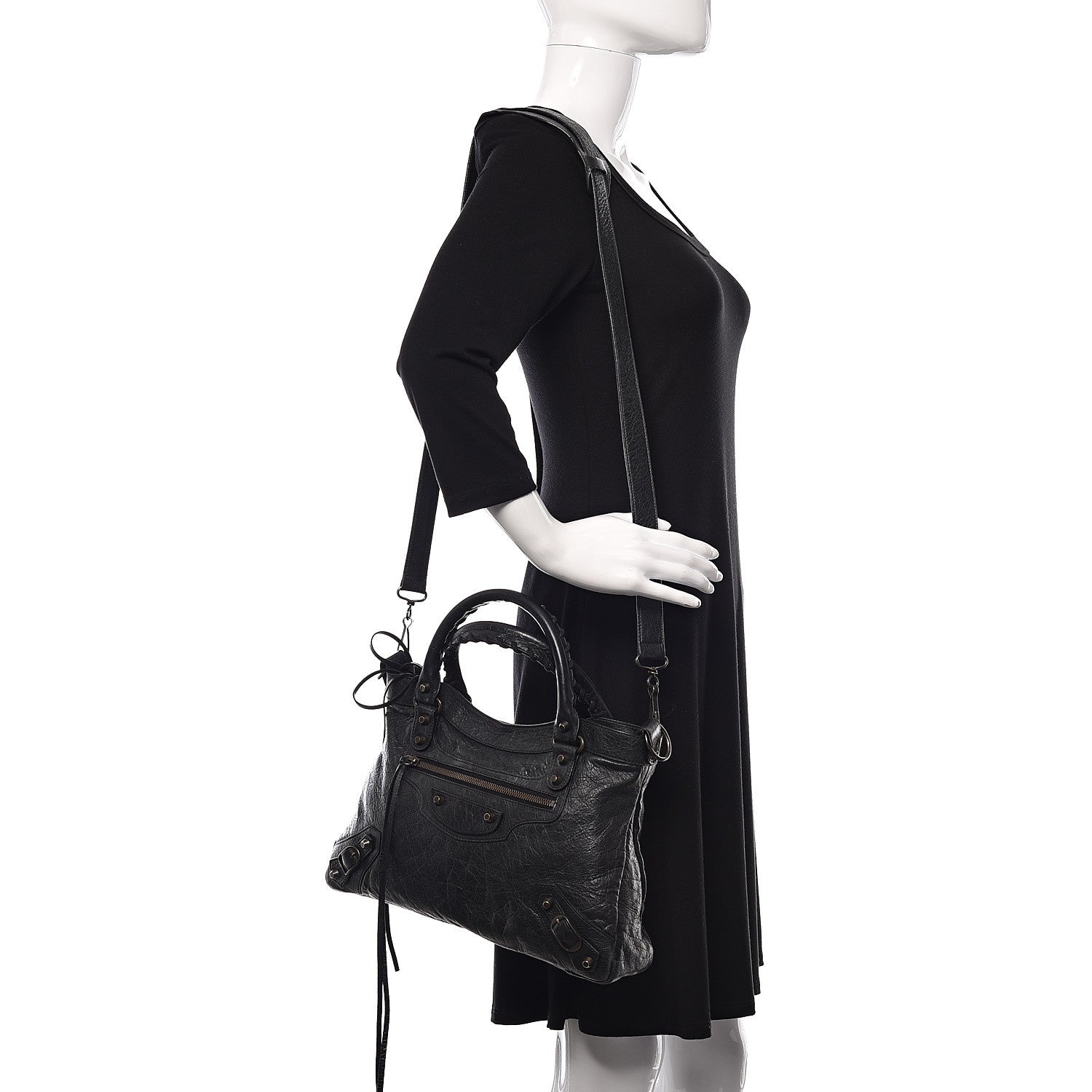 Balenciaga Agneau Classic Hardware Town Black 2 of 10