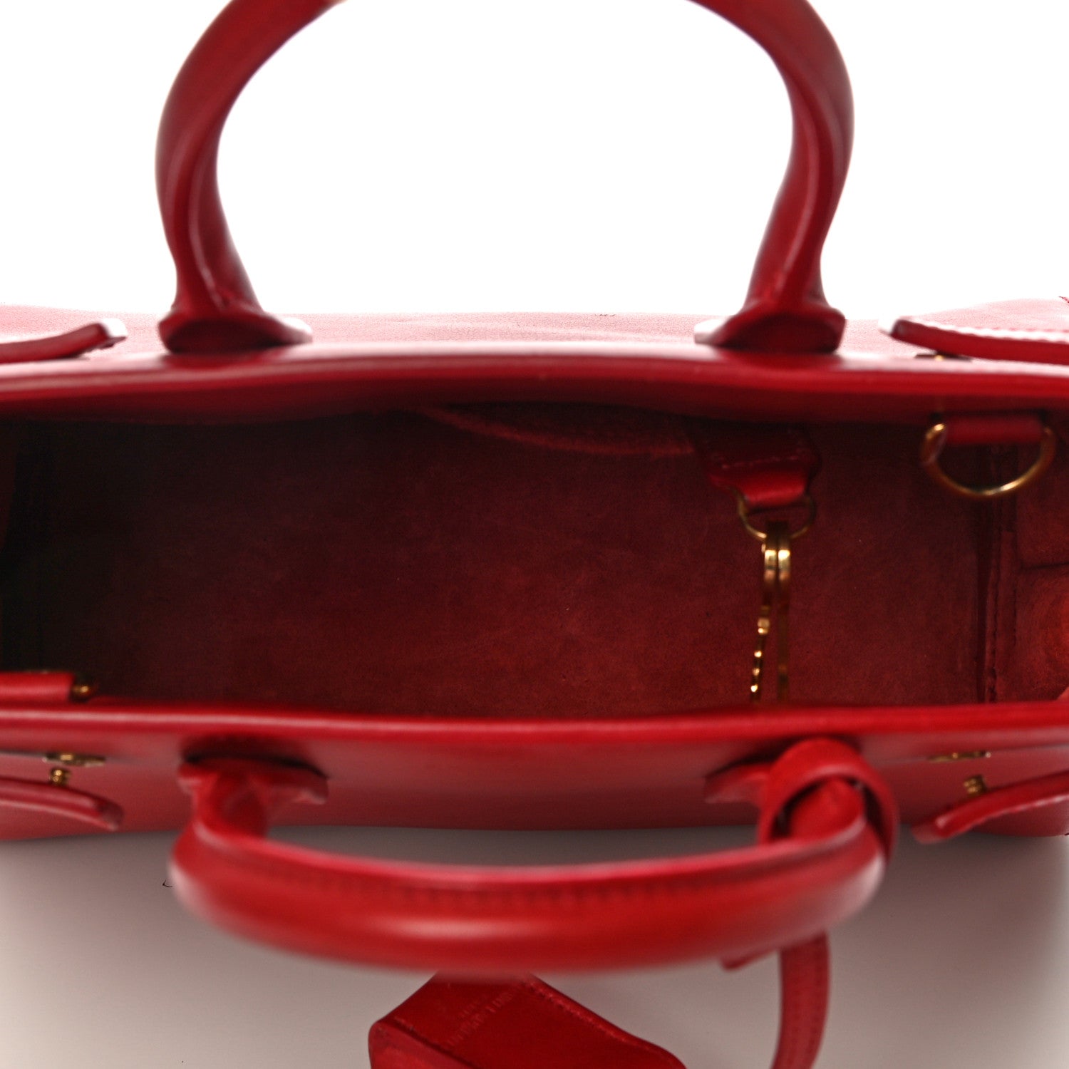 Saint Laurent Calfskin Nano Sac De Jour Lipstick Red 5 of 13