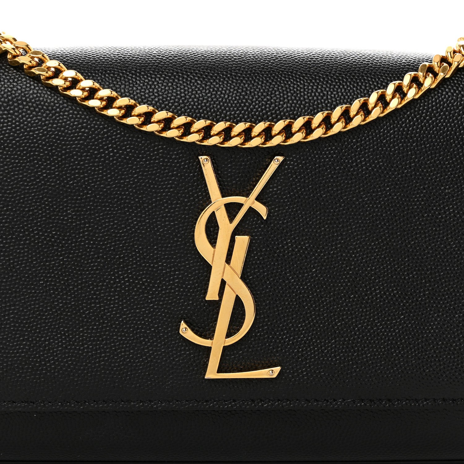 Saint Laurent Grain De Poudre Small Classic Monogram Kate Satchel Black 9 of 11