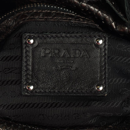 Prada Metallic Python Ruffle Tote 6 of 8