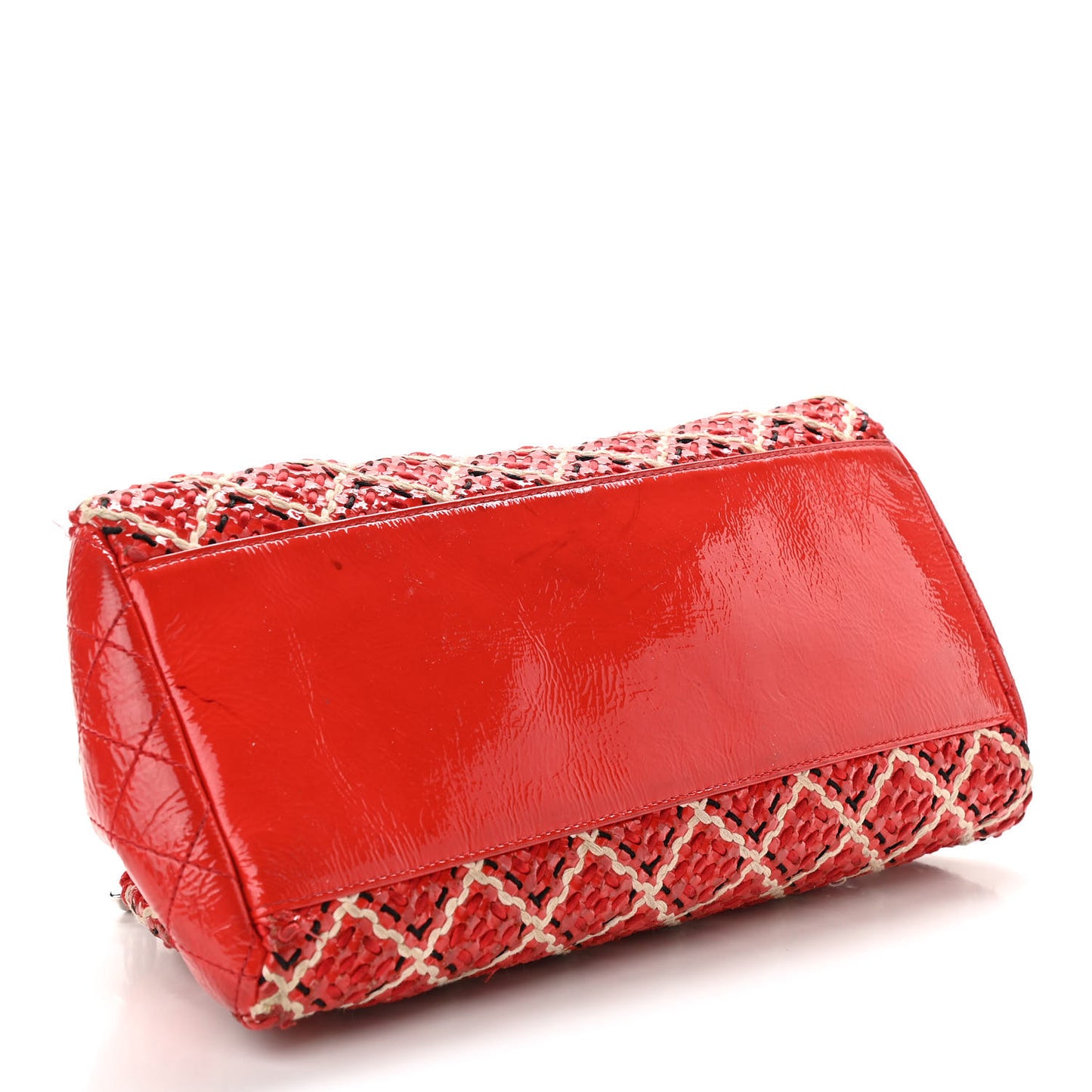 Patent Hand Embroidered Small Just Mademoiselle Red