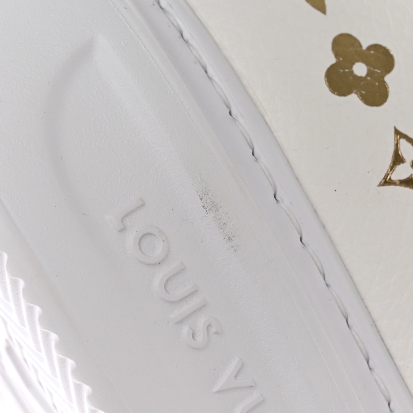 Calfskin Monogram Beverly Hills Sneakers 9 White Blue