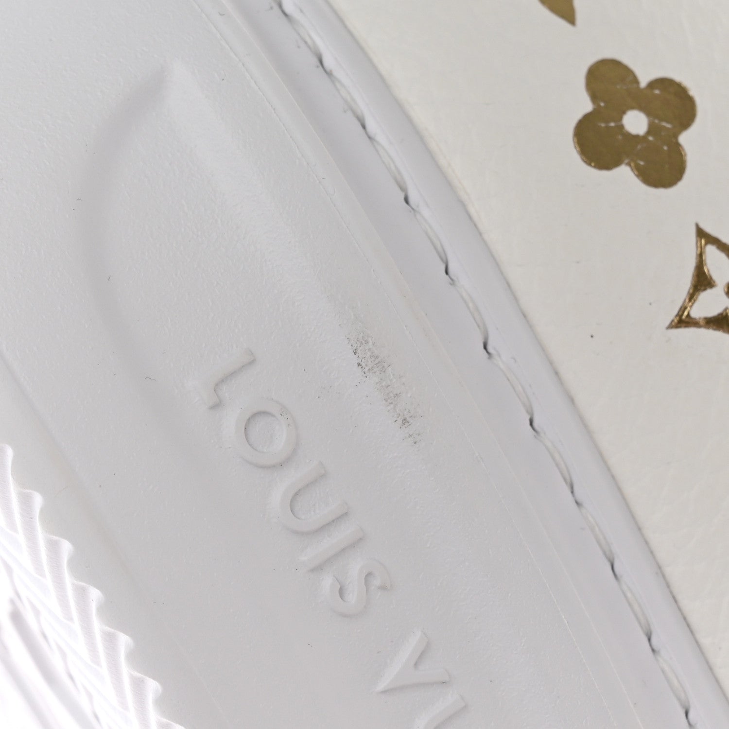 Louis Vuitton Calfskin Monogram Beverly Hills Sneakers 9 White Blue 20 of 21