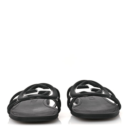 Gucci Rubber Interlocking G Womens Slide Sandals 38 Black 3 of 11