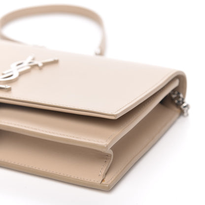 Saint Laurent Smooth Calfskin Classic Monogram Kate Tassel Chain Wallet Nude Powder 8 of 12