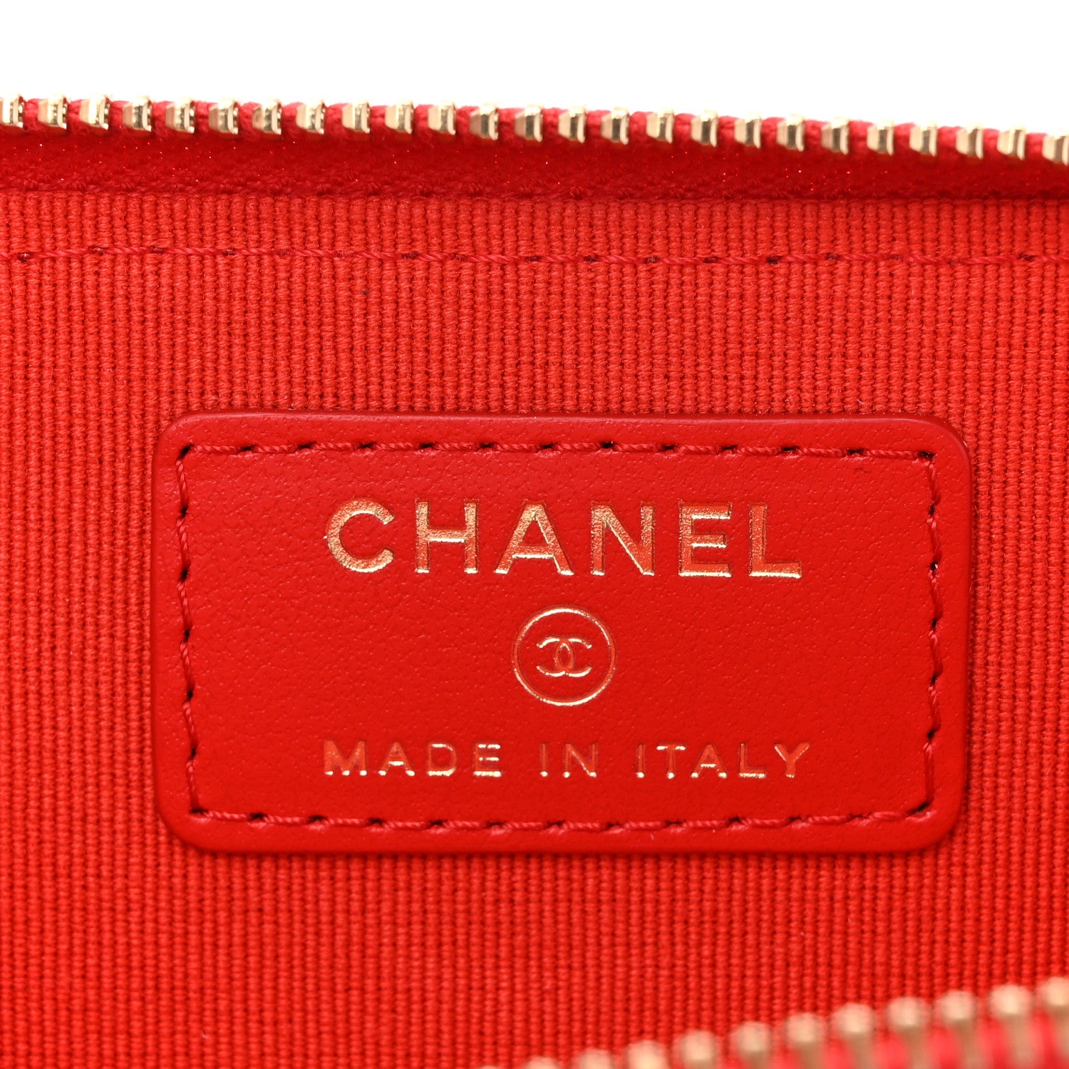 Chanel Caviar Quilted Zipped Key Holder Case Red 6 of 8