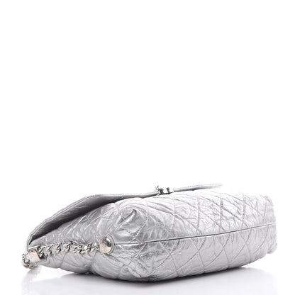 Chanel Metallic Crumpled Calfskin Big Bang Flap Bag Silver 4 of 12