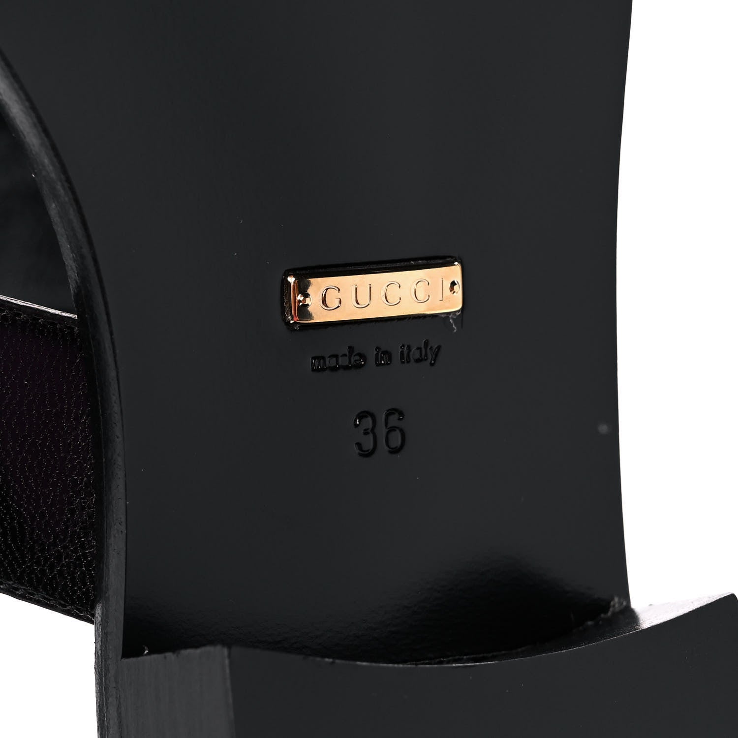 Gucci Calfskin Chain Thong Sandals 39 Black 6 of 8