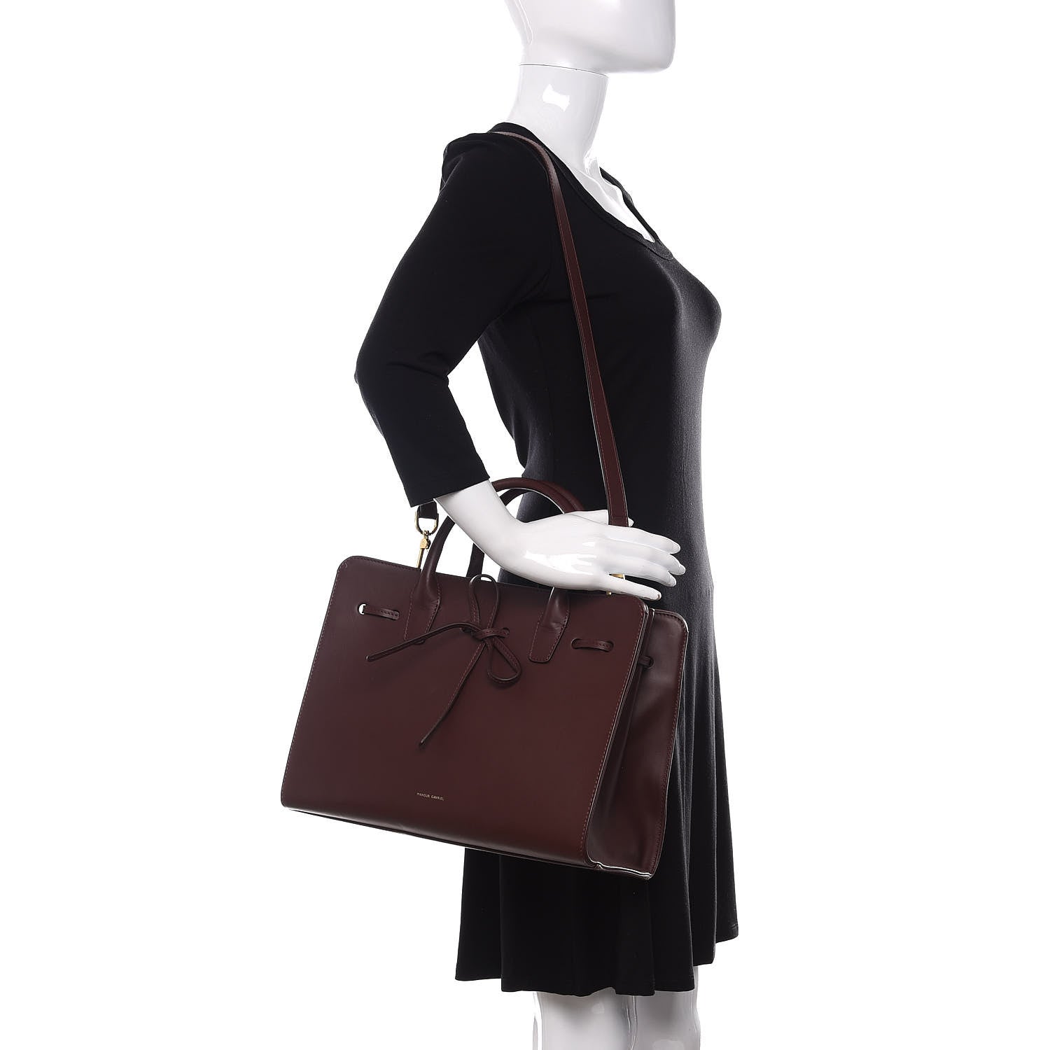 Mansur Gavriel Calfskin Sun Bag Burgundy 2 of 11