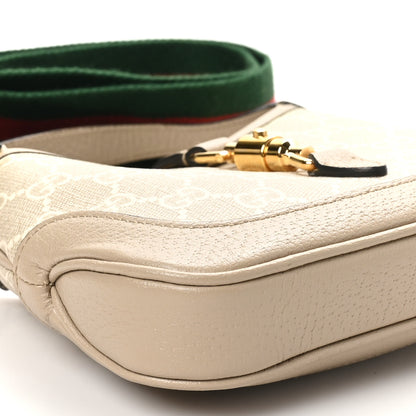 Gucci GG Supreme Monogram Textured Dollar Calfskin Mini Jackie 1961 Hobo Beige Mystic White Oatmeal 9 of 10