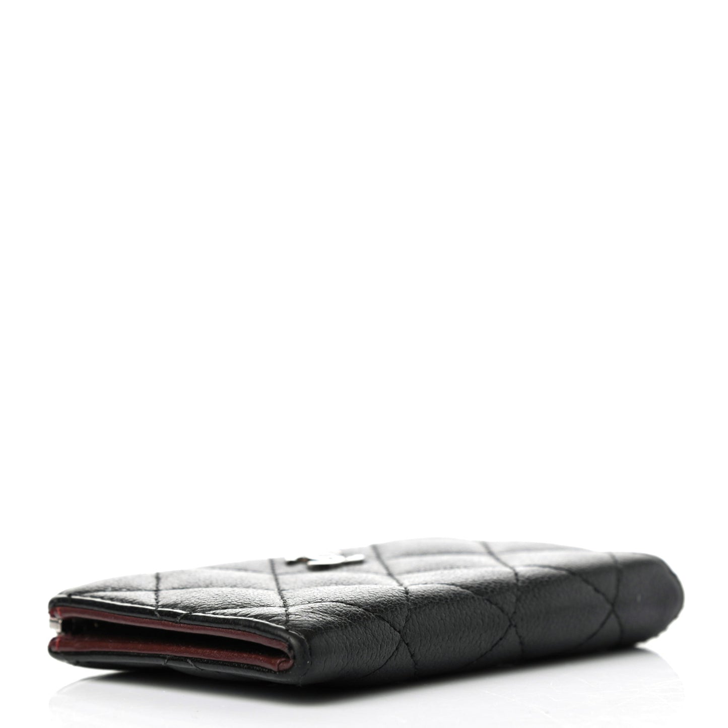 Caviar Quilted Key Holder Case Black