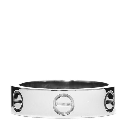 Cartier 18K White Gold 5.5mm LOVE Ring 55 7.25 1 of 5