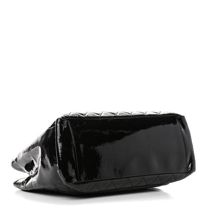 Chanel Patent Quilted Grand Shopping Tote GST Black 3 of 5