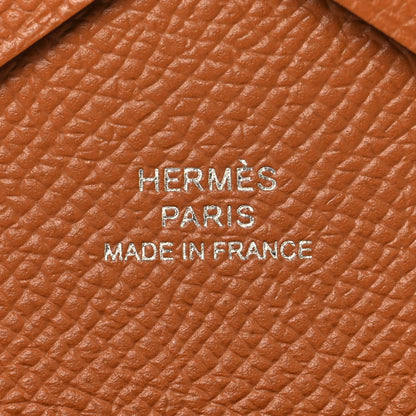 Hermes Epsom Calvi Duo Card Case Gold 7 of 8