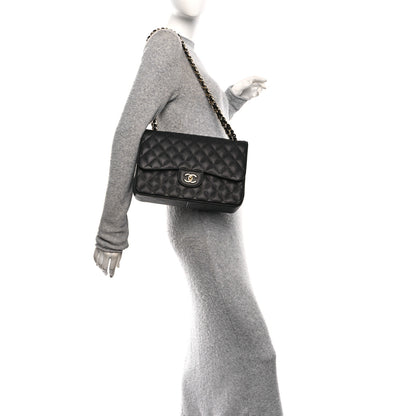 Chanel Caviar Quilted Jumbo Double Flap Black 2 of 11