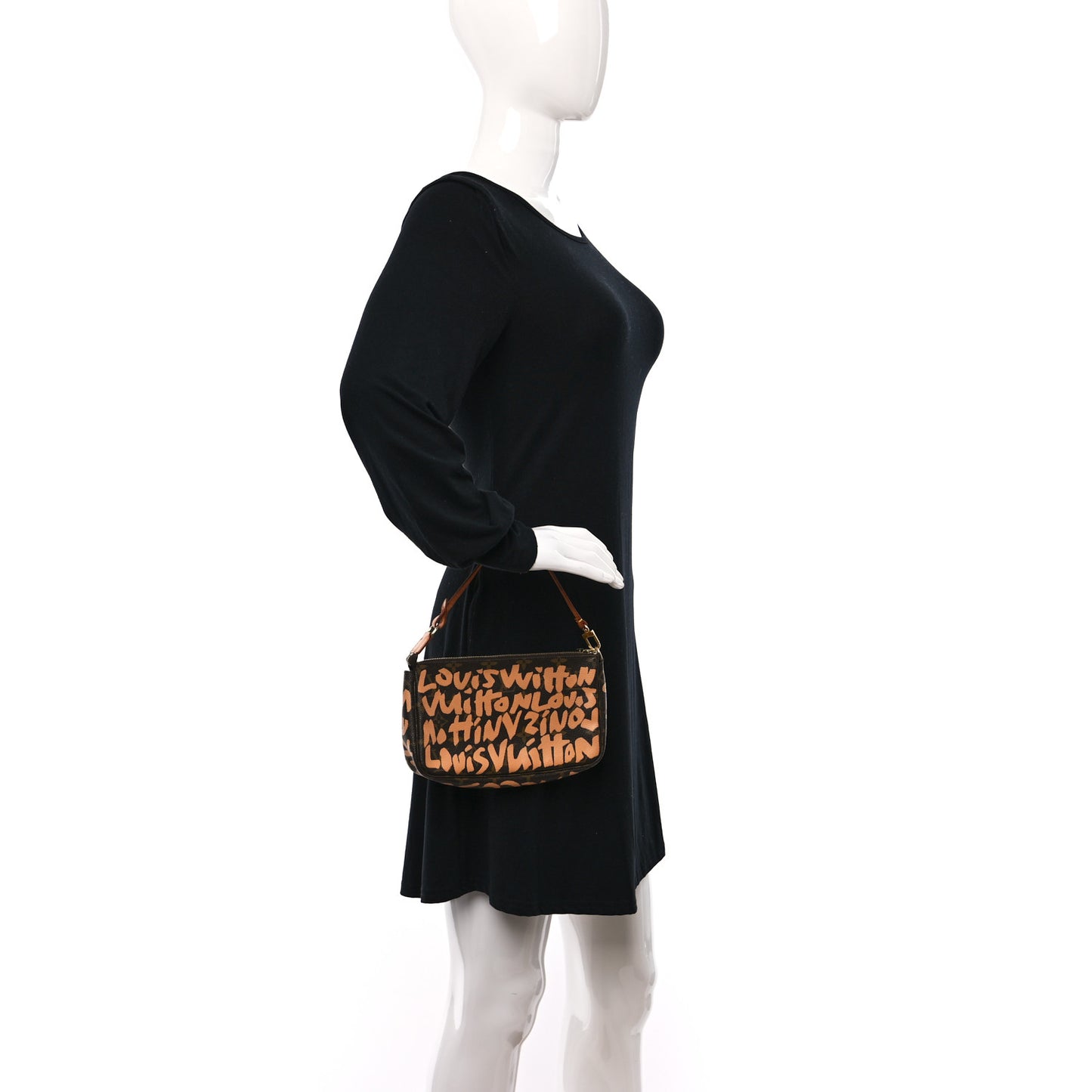 Monogram Graffiti Pochette Accessories Peach