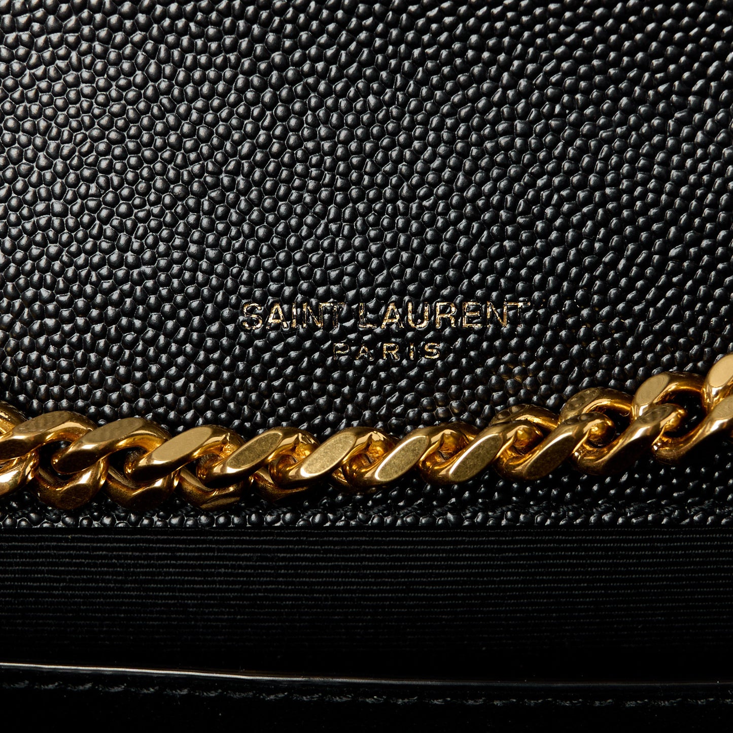 Grain De Poudre Medium Classic Monogram Kate Satchel Black