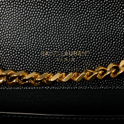 Saint Laurent Grain De Poudre Medium Classic Monogram Kate Satchel Black 6 of 11